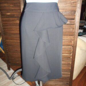 NWOT Elle classic black ruffle waterfall skirt, size 6